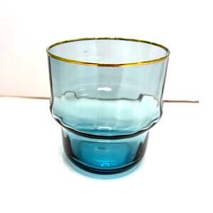 Scott Living Gold Band Contemporary Drinkware Glass Replacement Teal 16 oz